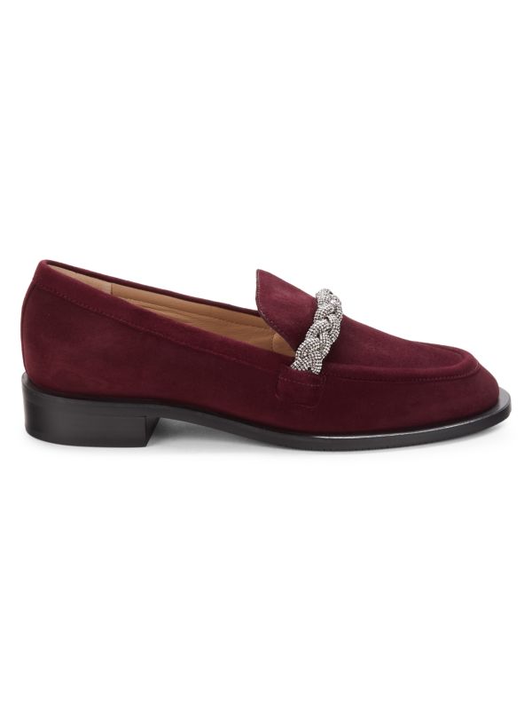 Stuart Weitzman Palmer Hishine Embellished Loafers